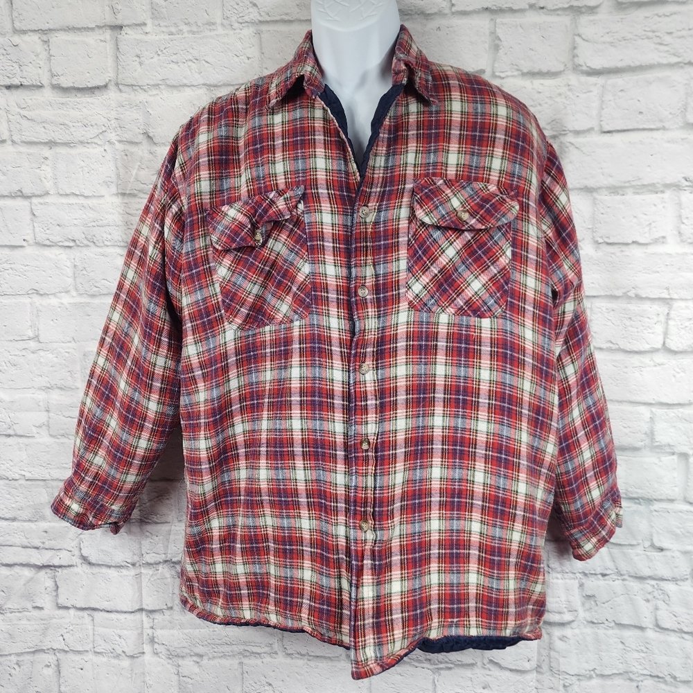 Real Work Wear VTG Quilted Flannel Shacket